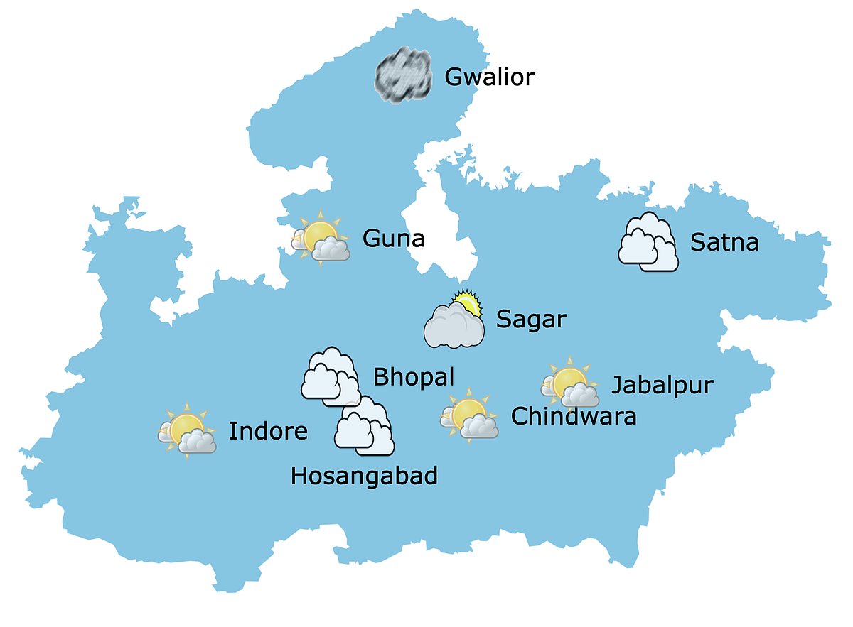 Weather in Madhya Pradesh at 9:30 am