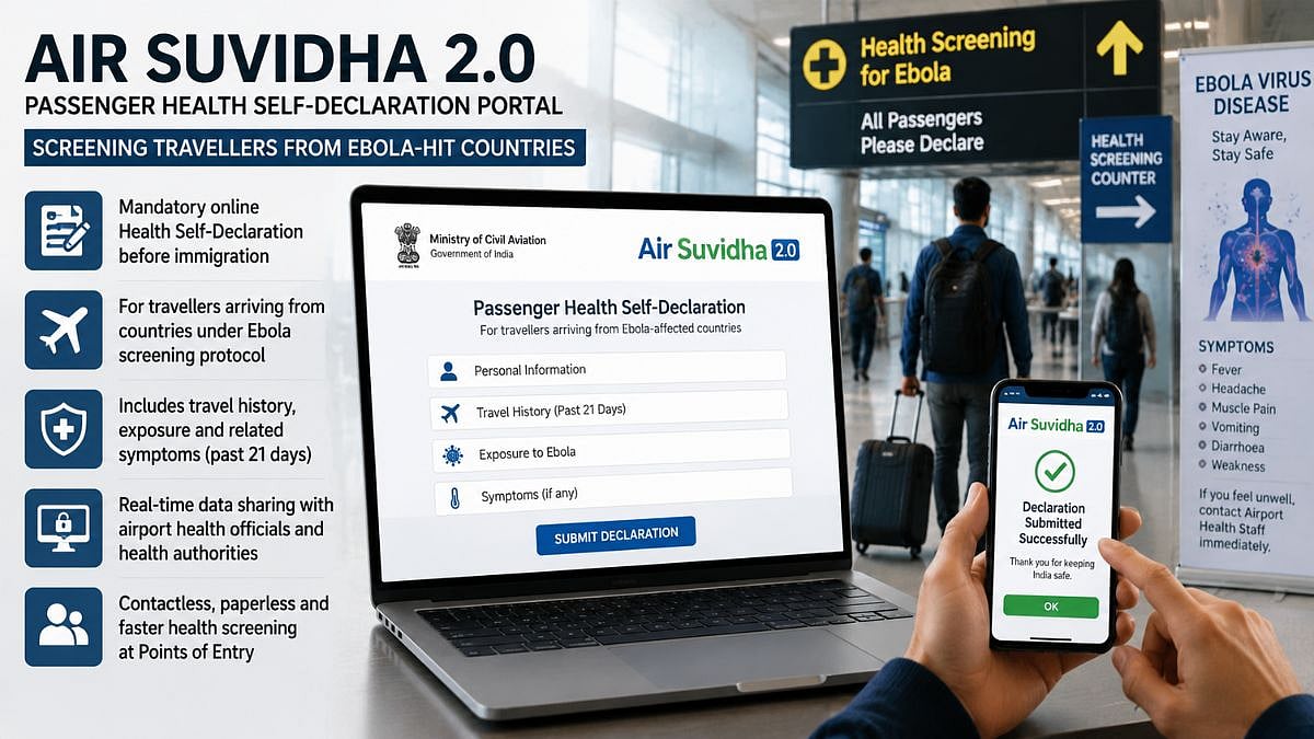 Centre Launches Air Suvidha 2.0 Portal To Screen Travellers From Ebola-Hit Countries