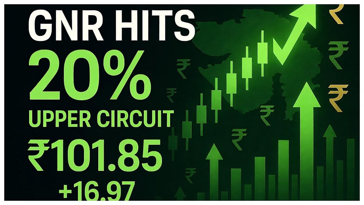 Gujarat Natural Resources Hits 20% Upper Circuit, Stock Jumps ₹16.97 To ₹101.85 Amid Heavy Buying
