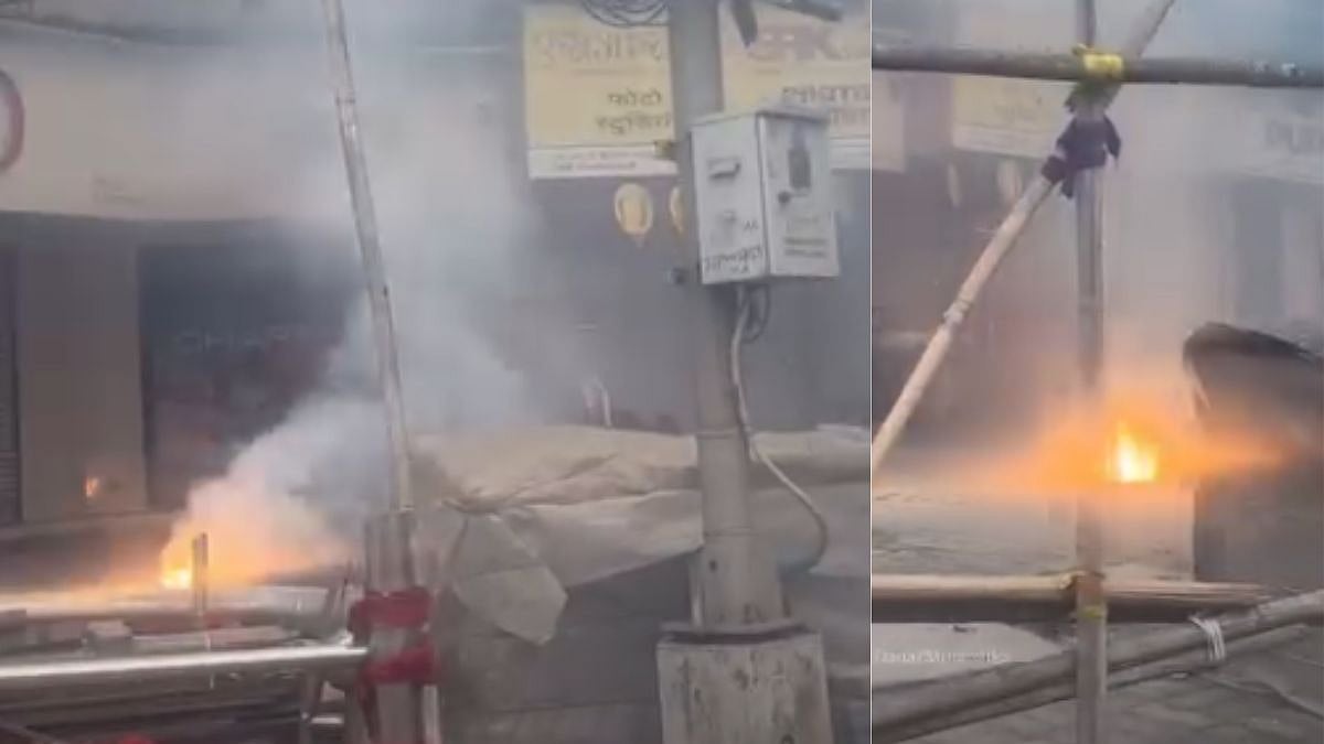Video: Fire Breaks Out Near Metro Shop On Lokmanya Tilak Road In Dadar