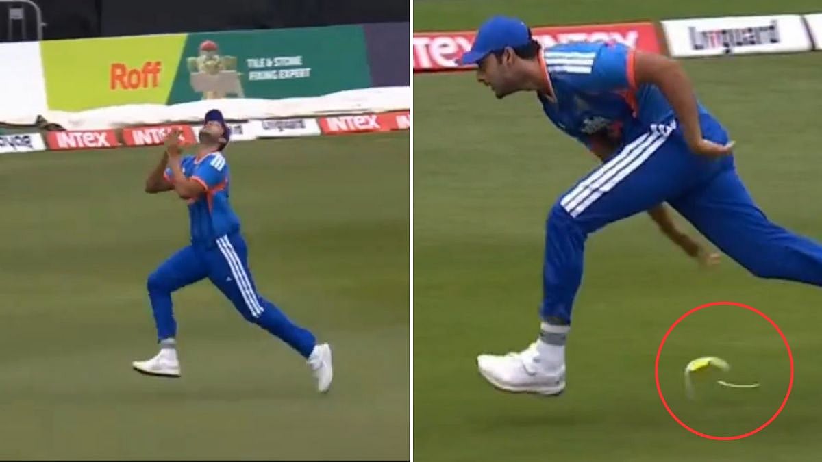 'Doing What He Does Best': Shivam Dube Drops Sitter, Breaks Sunglasses During IND Vs IRE 1st T20I | VIDEO