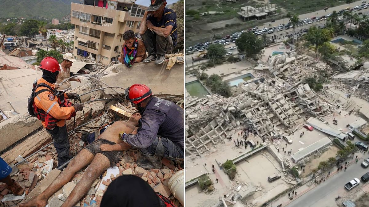 Venezuela Twin Earthquakes Kill 235, Hundreds Trapped As Rescue Efforts Intensify | Video