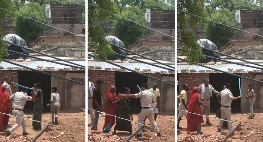 Woman Accuses Constable Of Beating Her With Plastic Pipe After Seeking Help To Trace Daughter In MP's Morena-- VIDEO 
