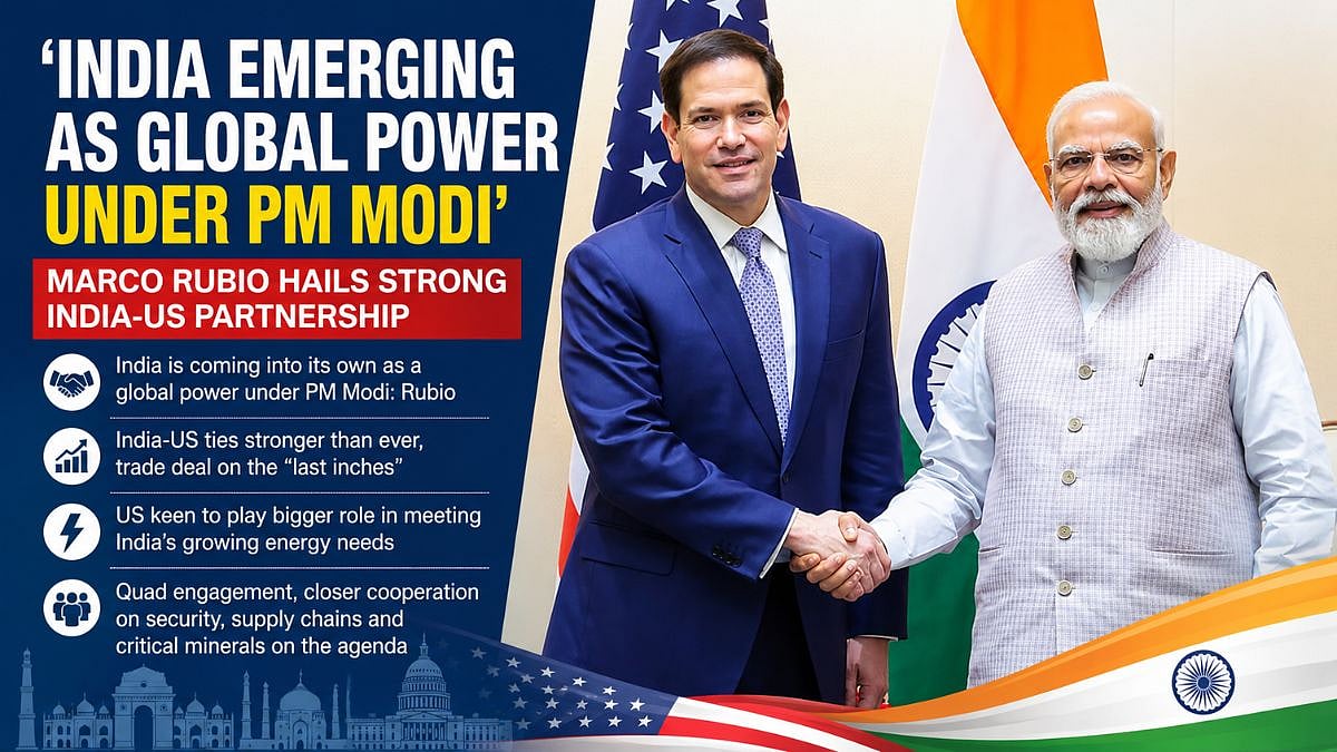 'India Emerging As Global Power Under PM Modi': Marco Rubio Hails Strong India-US Partnership