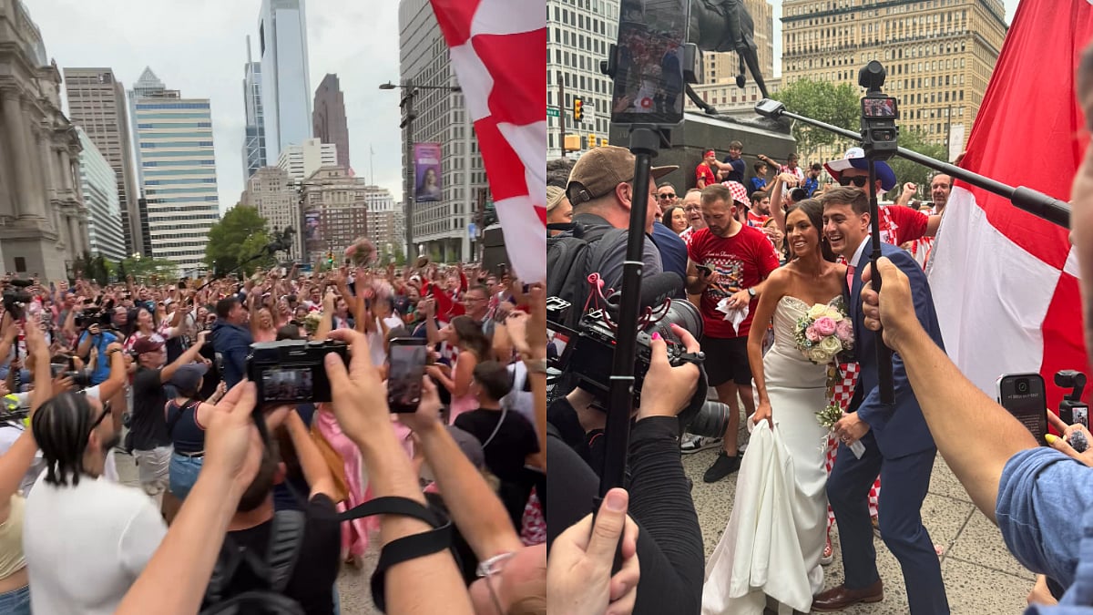 Croatia Fans Crash Wedding Celebration In Philadelphia; Dance With Bride And Groom | Watch VIDEO
