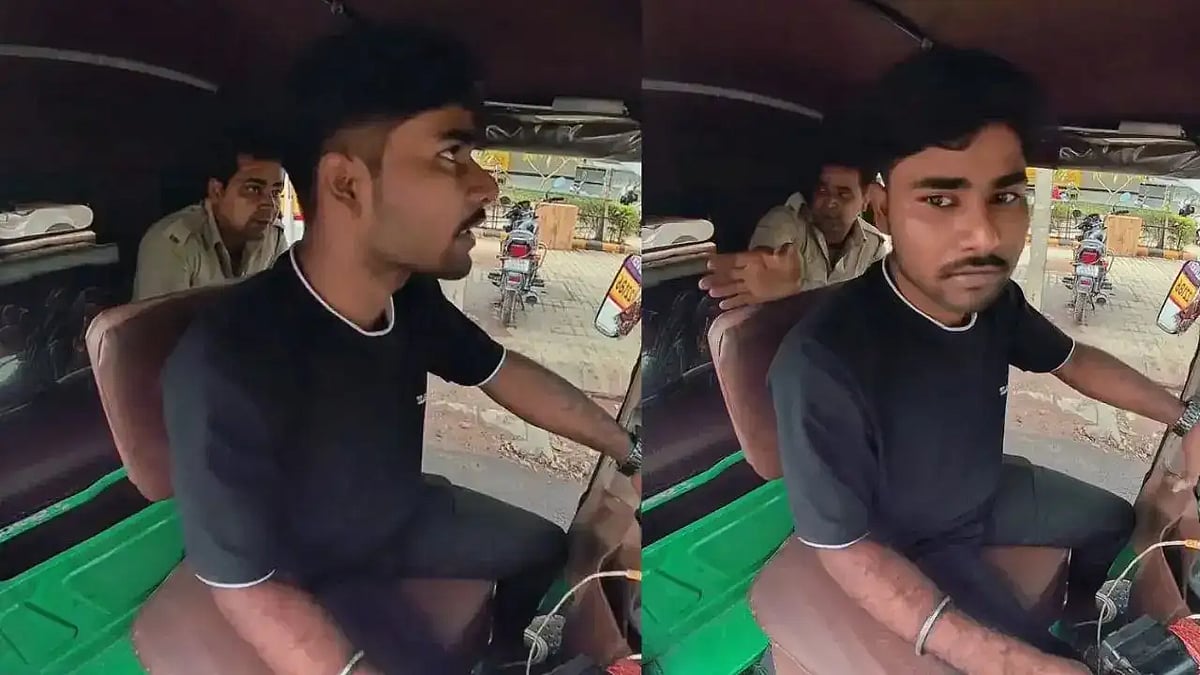 Gurugram Cop Removed From Duty After Viral Video Shows Alleged Abuse Of Auto Driver Over Free Ride Demand -VIDEO