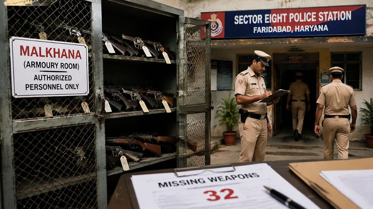 Faridabad Police Station Reports 32 Missing Licensed Weapons; ASI Suspended, Departmental Inquiry Ordered