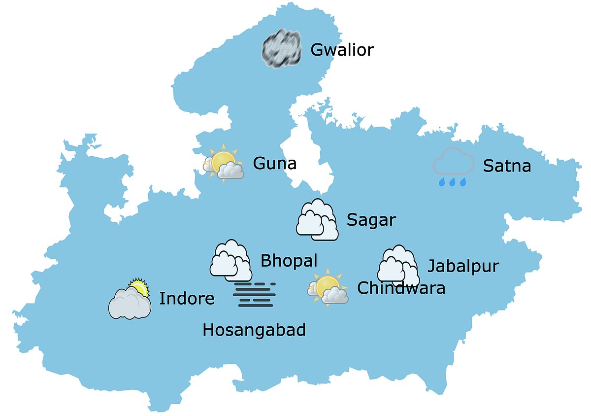 Weather in Madhya Pradesh 10:00 am