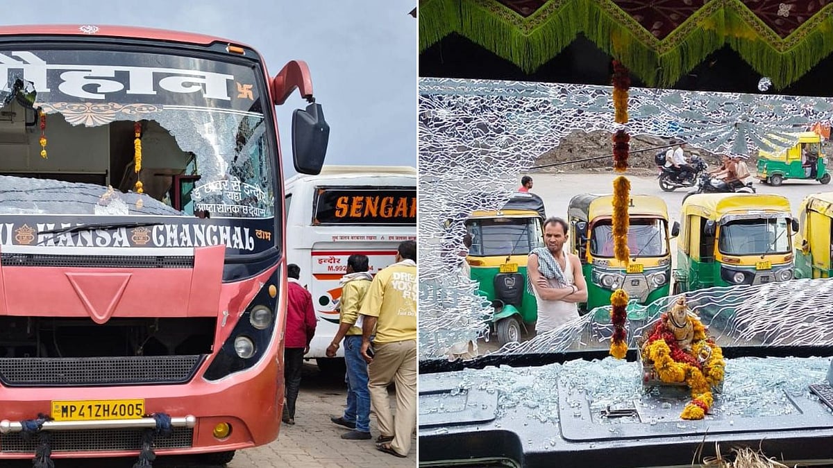 Bus War Turns Violent, Five Vehicles Vandalised In Indore 