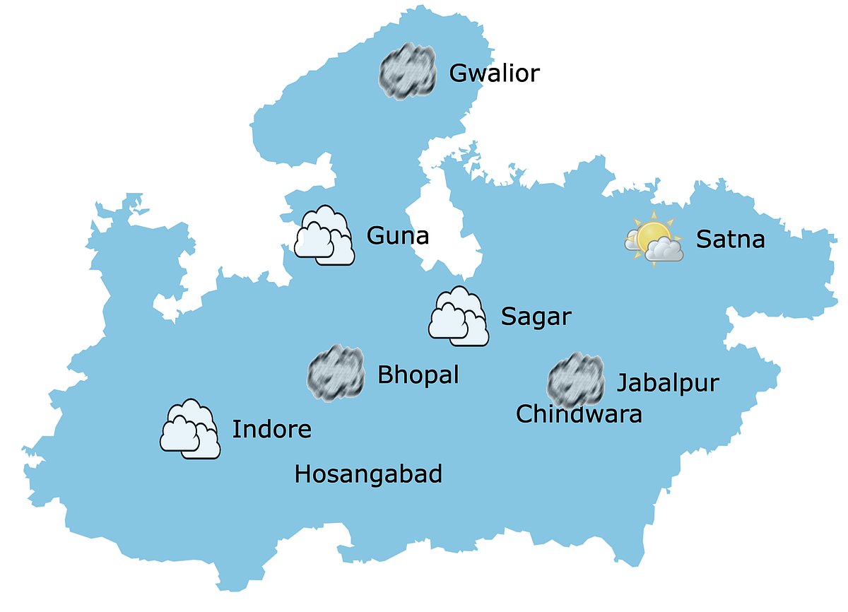 Weather in Madhya Pradesh at 9:30 am 