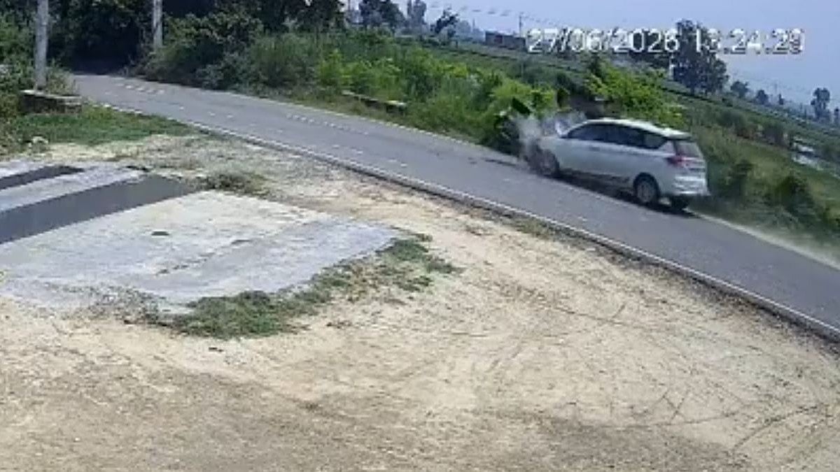 On Cam: 2 Women, Man Die After Speeding Car Hits Motorcycle Head-On In UP's Kushinagar