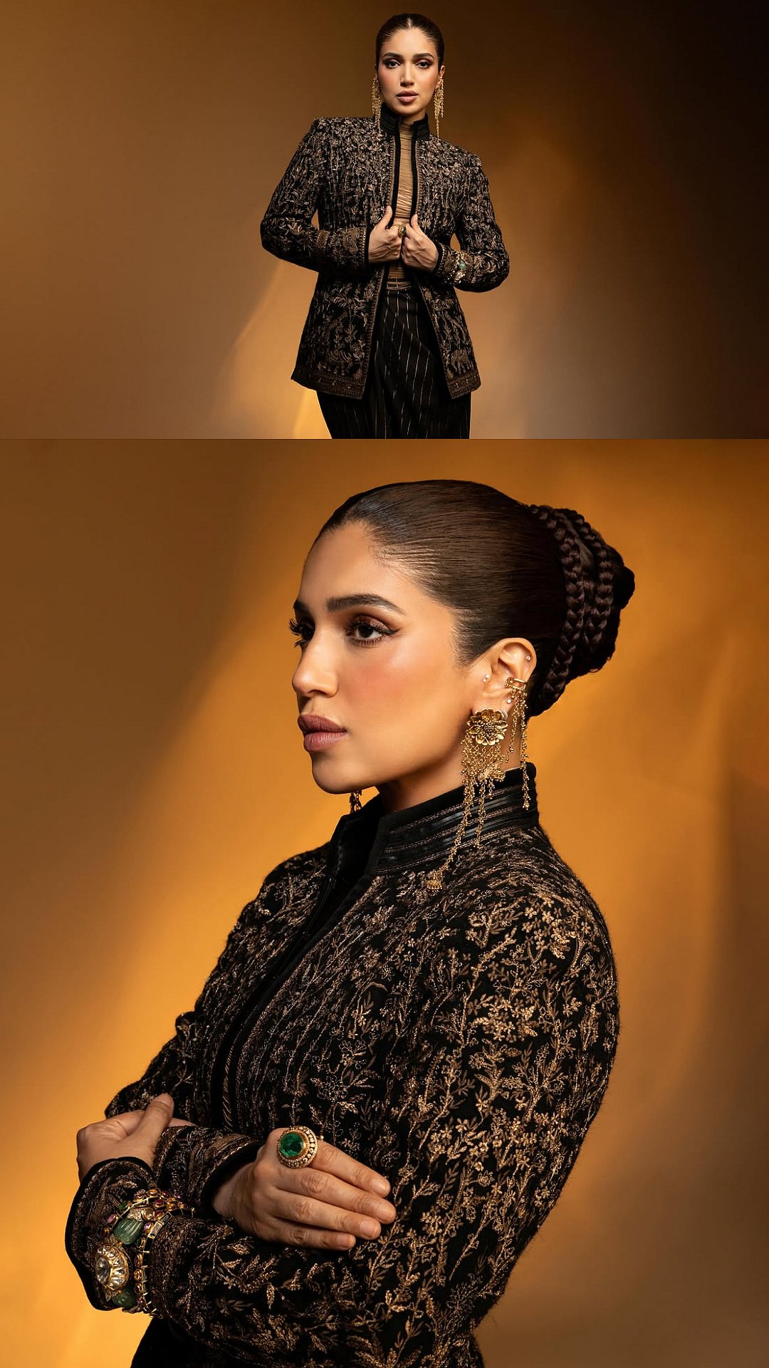'Major Diva Energy': Bhumi Pednekar Serves Regal Glamour In Black & Gold Statement Couture At Mumbai Event; Fans React