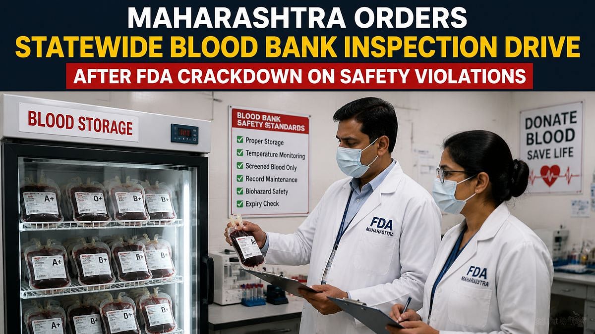 Maharashtra Orders Statewide Blood Bank Inspection Drive After FDA Crackdown On Safety Violations