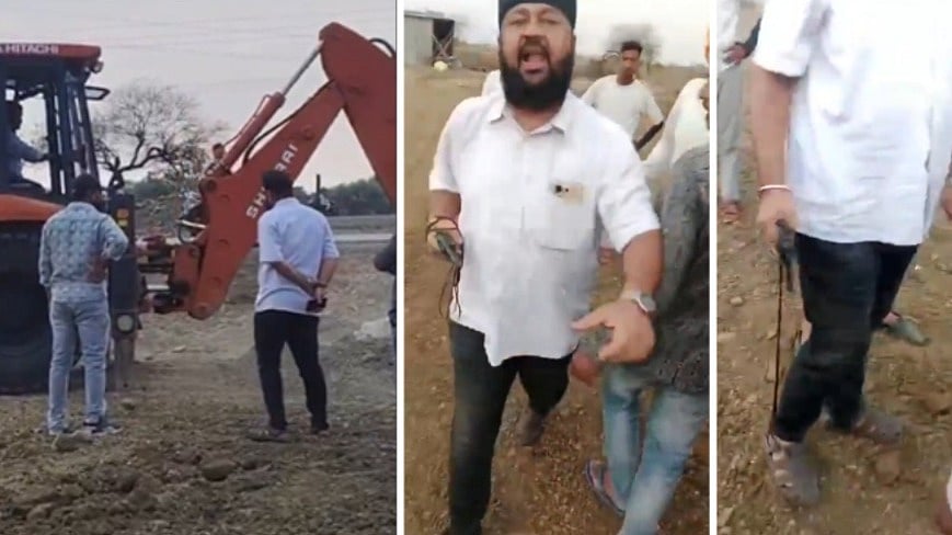Former Congress Leader Booked After Threatening Farmers With Pistol Over Land Dispute In Ujjain-- VIDEO