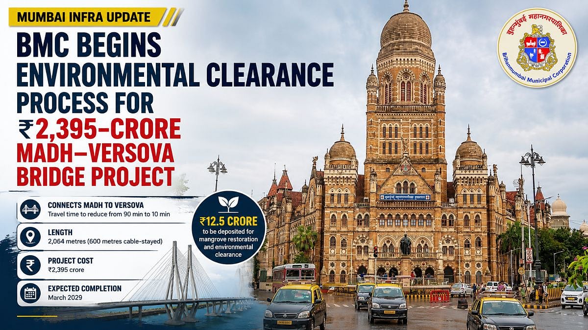 Mumbai Infra Update: BMC Begins Environmental Clearance Process For ₹2,395-Crore Madh–Versova Bridge Project