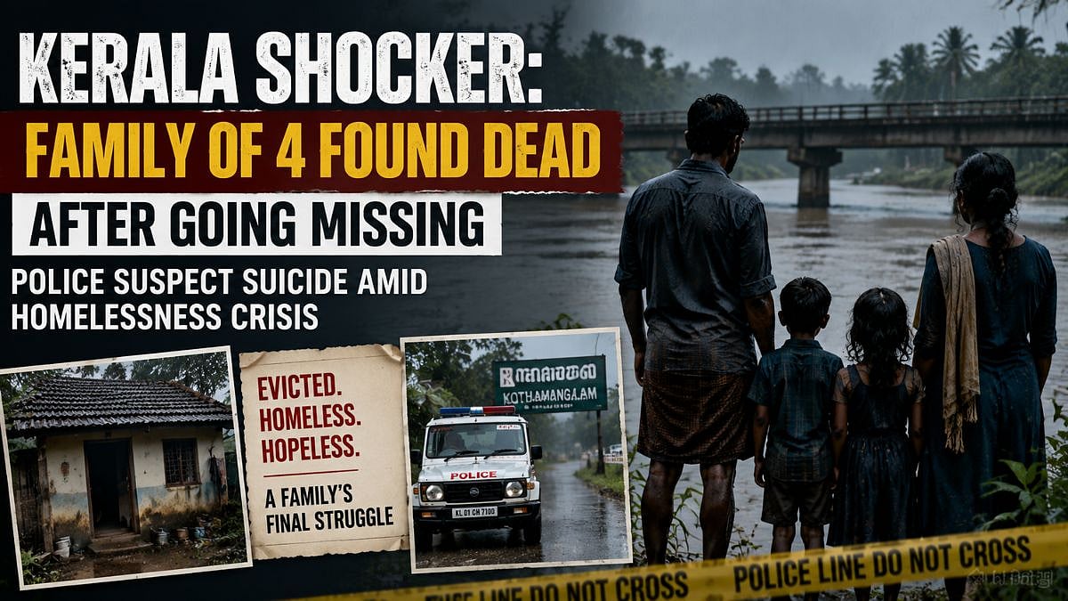 Kerala Shocker: Family Of 4 Found Dead After Going Missing; Police Suspect Suicide Amid Homelessness Crisis