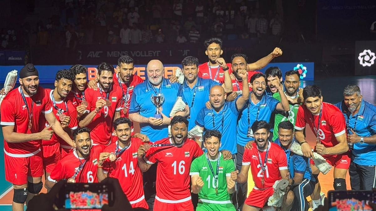 India Clinches Maiden Bronze At Men’s Volleyball Cup; Mansukh Mandaviya Felicitates Team As India Climbs To No. 42 In FIVB Rankings | Video