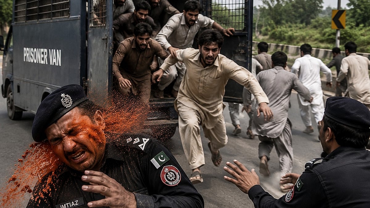 14 Undertrial Prisoners Escape From Prison Van In Pakistan’s Punjab After Throwing Chilli Powder At Police