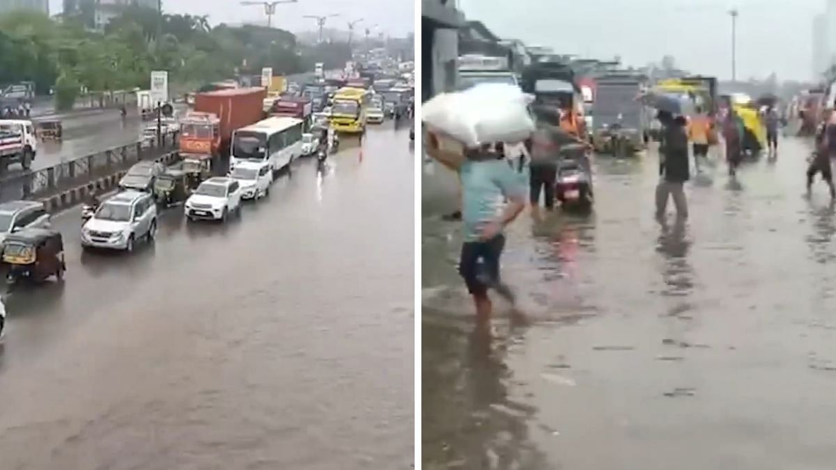 Navi Mumbai Rains: Heavy Overnight Showers Lash City; Severe Waterlogging In Vashi's APMC & Traffic Snarl Reported On Sion-Panvel Highway