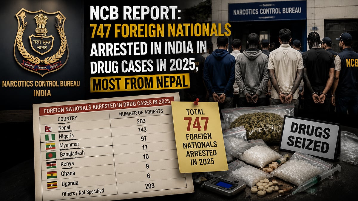 NCB Report: 747 Foreign Nationals Arrested In India In Drug Cases In 2025, Most From Nepal