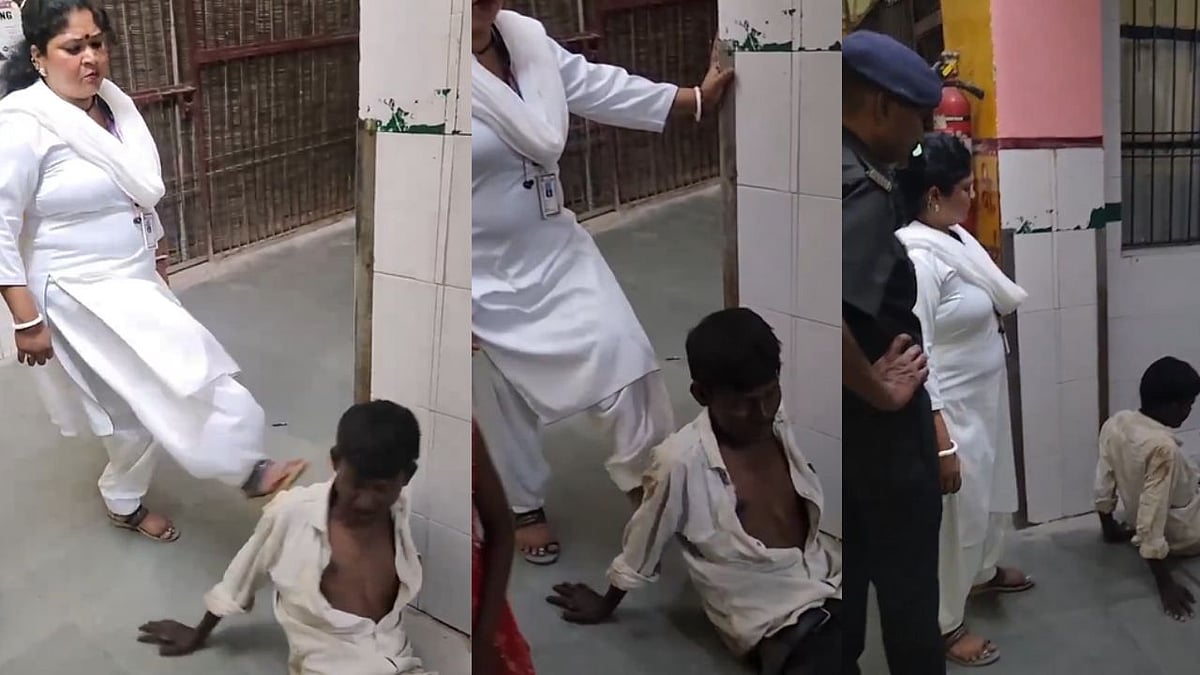 UP Shocker! Viral Video Shows Female Hospital Staffer Seen Kicking Mentally Ill Man To Force Him Out Of Raebareli District Hospital