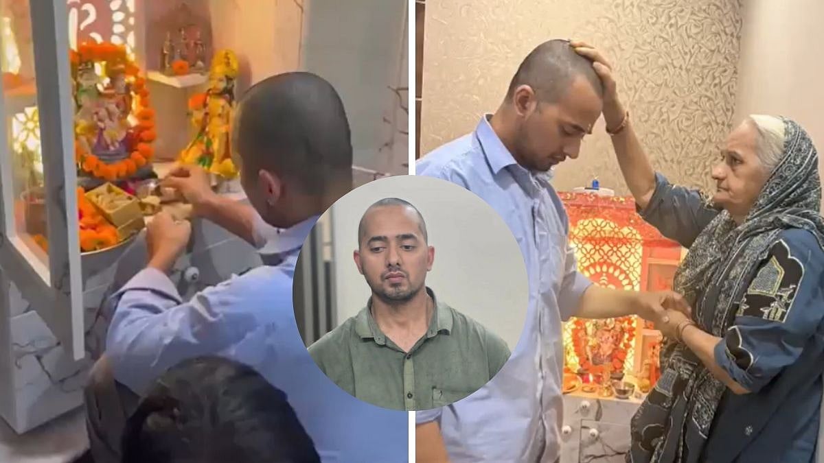 'Ghar Wapsi' For Ayush Malik! Viral Video Shows UP Man Who Converted To Islam For Nikah, Performing Puja With Family At Home In Shamli