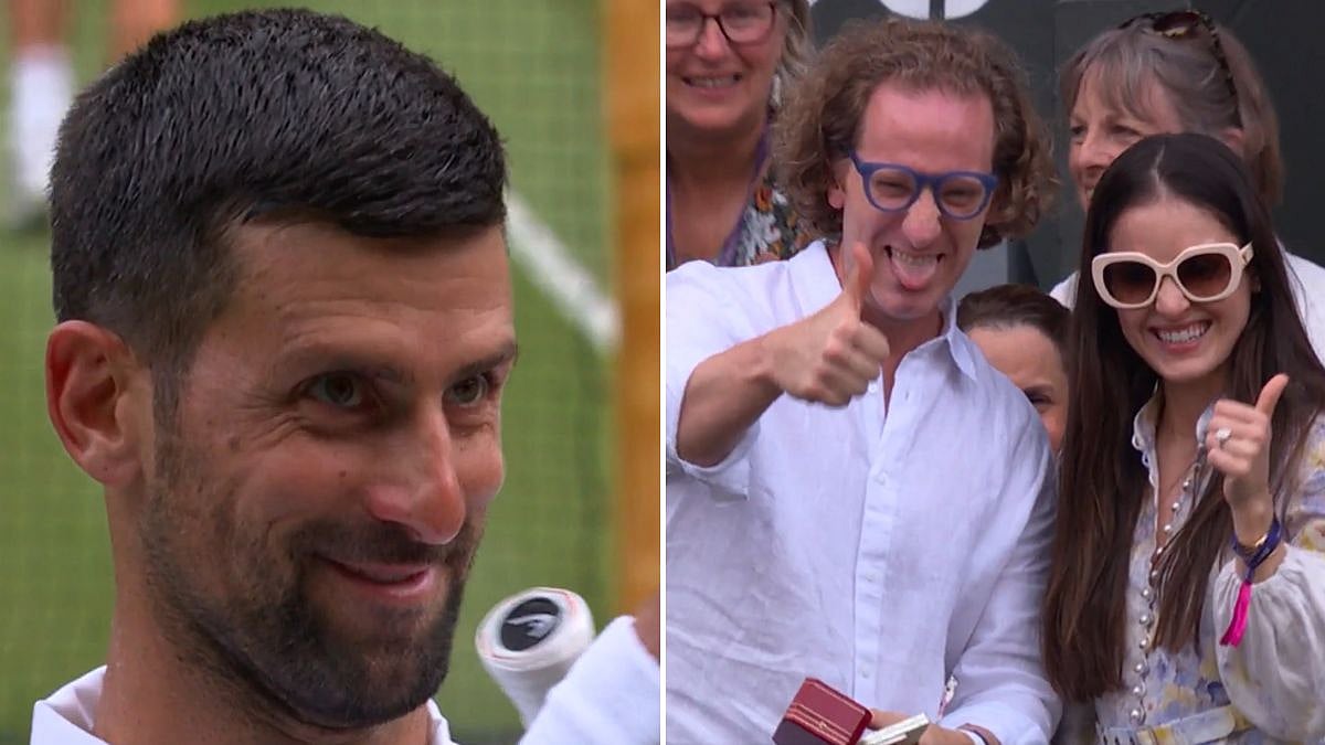 'I Want An Invitation': Novak Djokovic Steals The Show After Couple Gets Engaged At Wimbledon | VIDEO