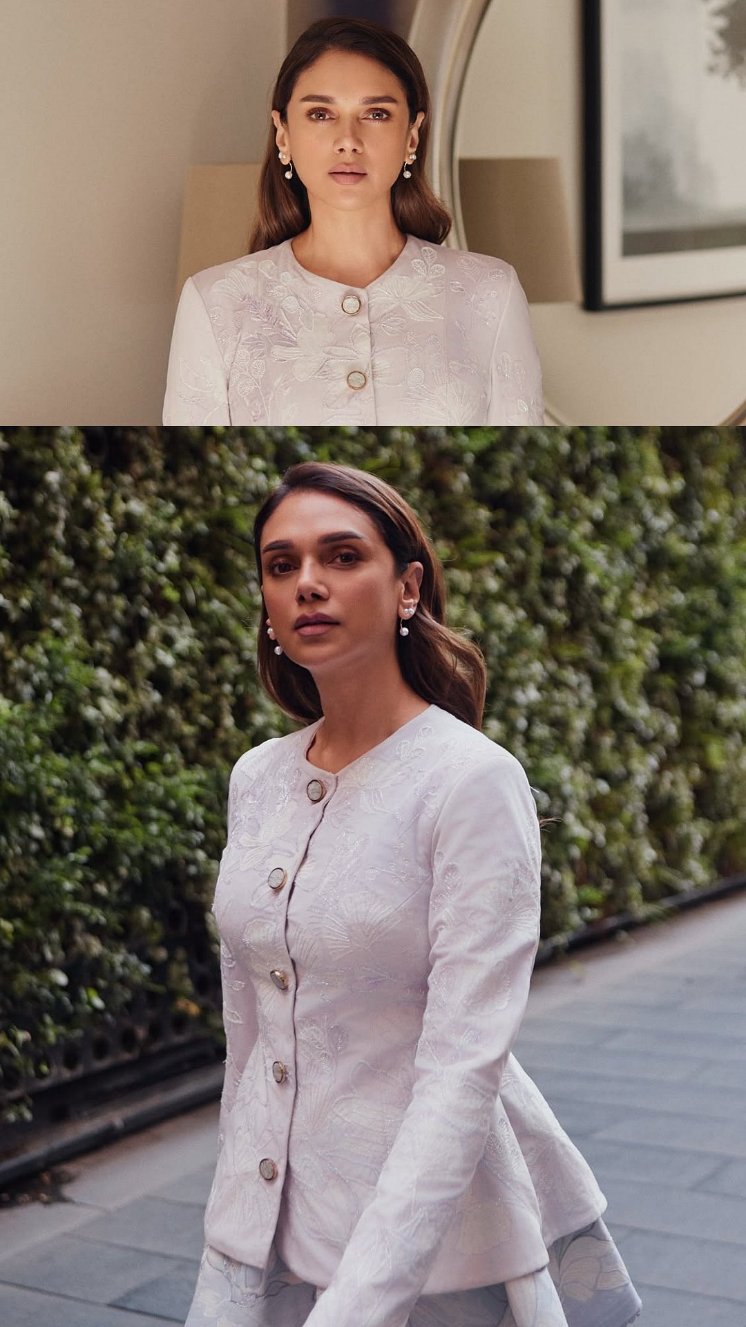 Aditi Rao Hydari Exudes Quiet Luxury In Flared Mini Skirt & Embroidered Suede Jacket At London Event