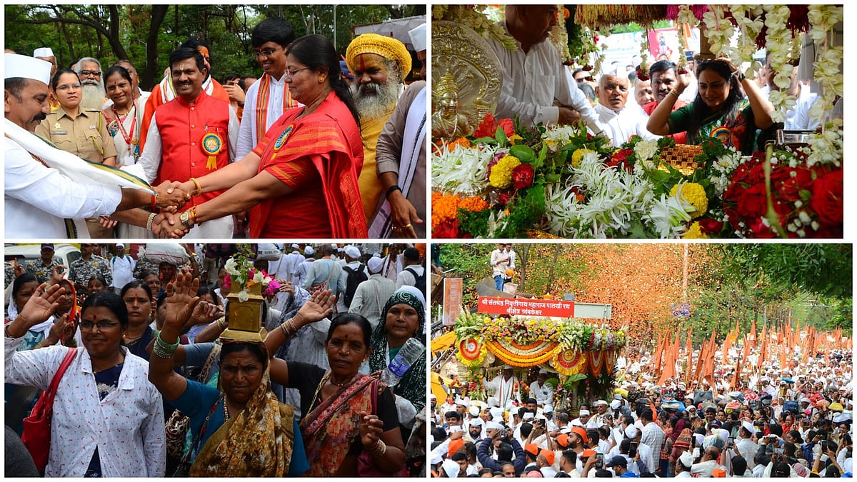 Nashik: Sant Nivruttinath Maharaj’s Palkhi Reaches City Amid Heavy Rain; Warkaris Continue Devotional Journey