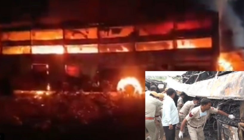 Death Toll Rises To 8 In Rishikesh-Indore Sleeper Bus Crash Tragedy; Catches Fire On Delhi-Mumbai Expressway-- VIDEO