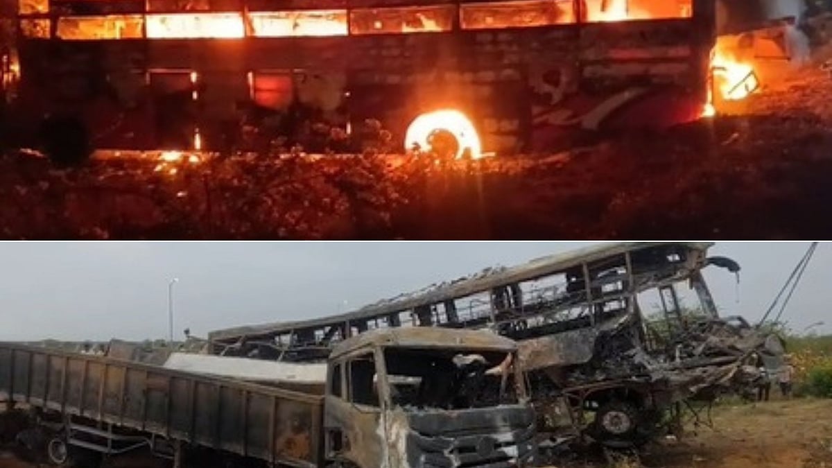 Six From MP Among 8 Killed In Bus Inferno; 13 Injured, Two Still Missing