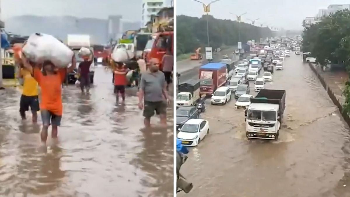 Mumbai Rains: Continuous Heavy Showers Trigger Waterlogging, Traffic Chaos Across City; WEH, Sion-Panvel Highway Severely Affected - VIDEOS