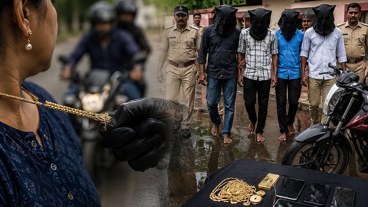 Nashik: Serial Gold Chain Snatcher Gang Busted; Four Arrested, 10 Chain-Snatching Cases Solved