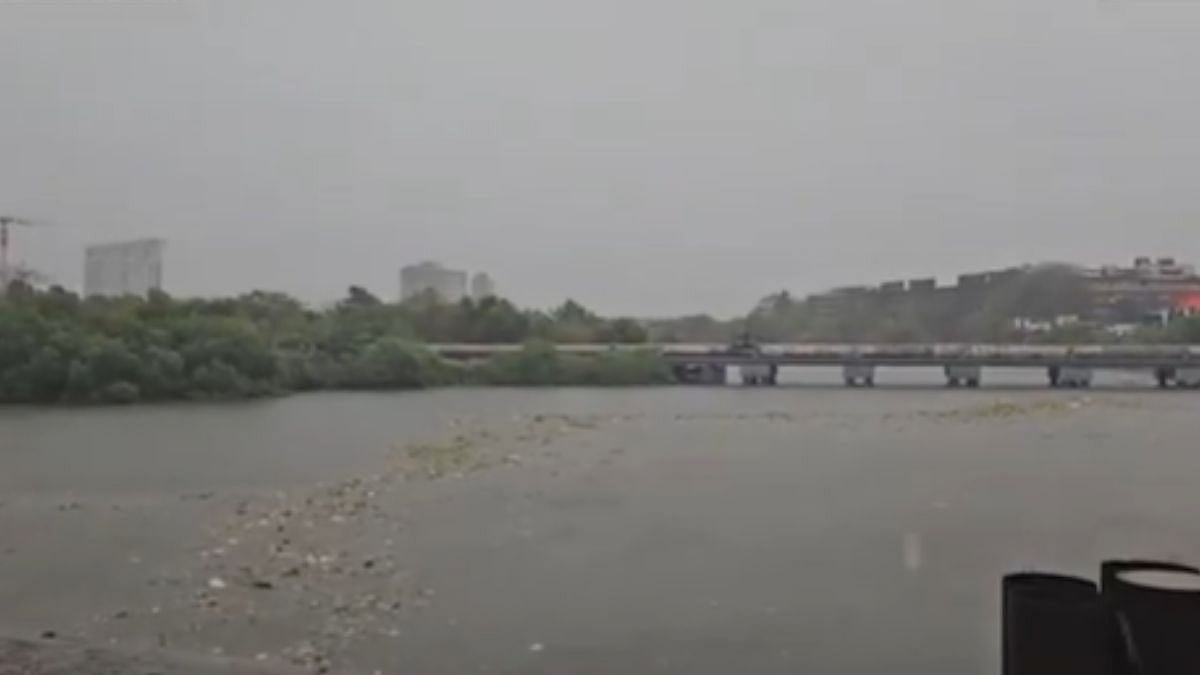 Mithi River Swells Following Intense Rainfall As Looming Flood Threat Tests BMC's 83% Desiltation Claim