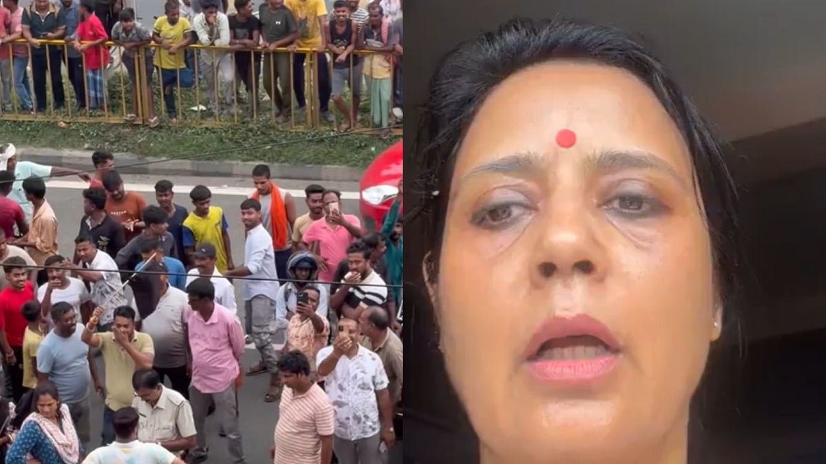 Eggs, Stones, And Shoes Hurled At Mahua Moitra's Krishnanagar Office In Police Presence; TMC MP Alleges 'BJP Goons' Behind Attack – VIDEO