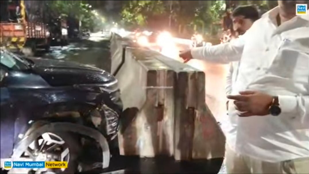 Nerul Formula 4 Track Construction Under Fire After Car Crash Exposes Missing Reflective Strips And Zero Warning Signboards