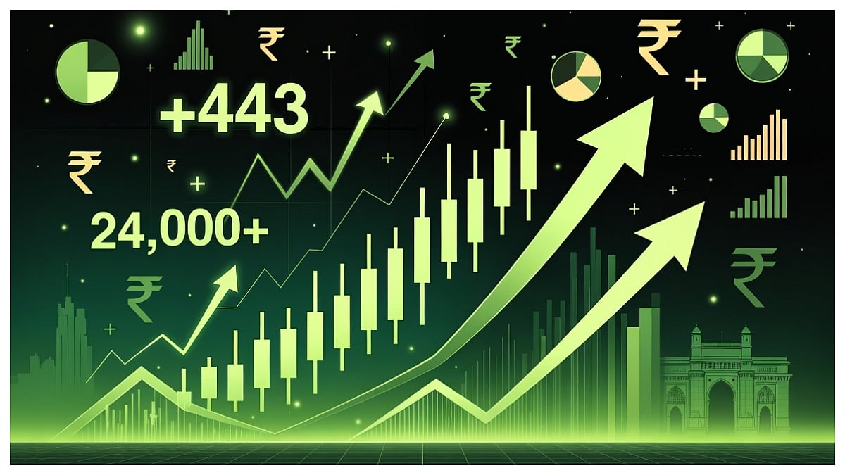 Sensex Rises 443 Points, Nifty Closes Above 24,000 As FMCG, Banking & Realty Stocks Lead Rally