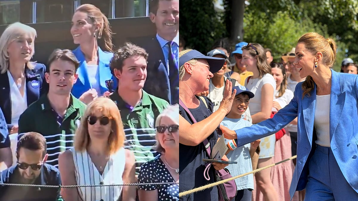 'She's Serving Smiles': Princess Of Wales Kate Middleton Surprises Fans On Day 4 Of Wimbledon 2026 | VIDEO
