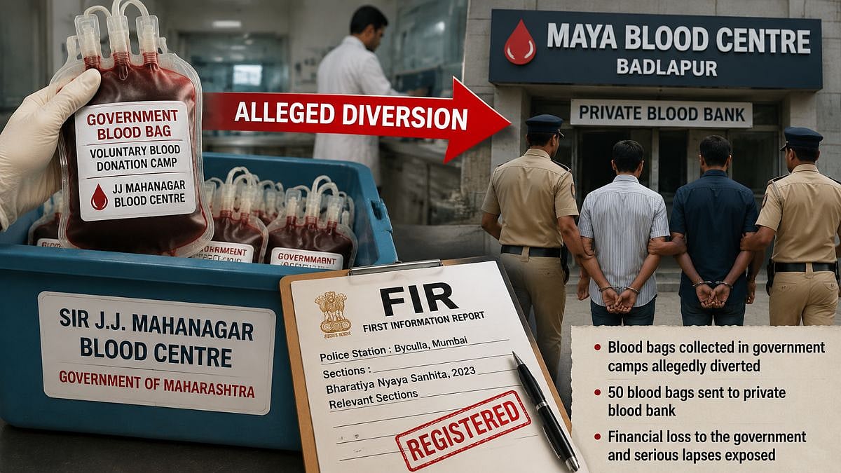 Mumbai: 2 Former Contract Staff Booked Over Alleged Diversion Of Government Blood Bags To Private Blood Bank