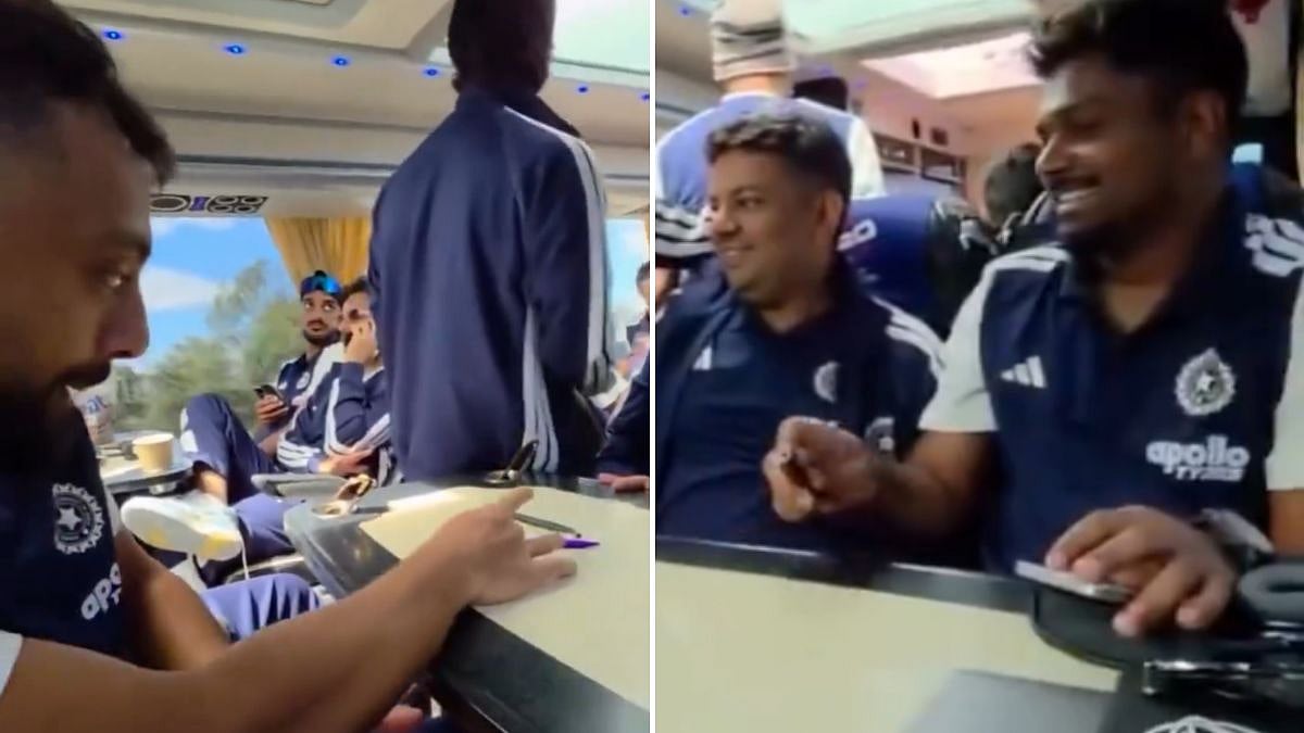 Pen Fight Time! Sanju Samson, Varun Chakravarthy Bring Back School Memories During Travel; Video Viral