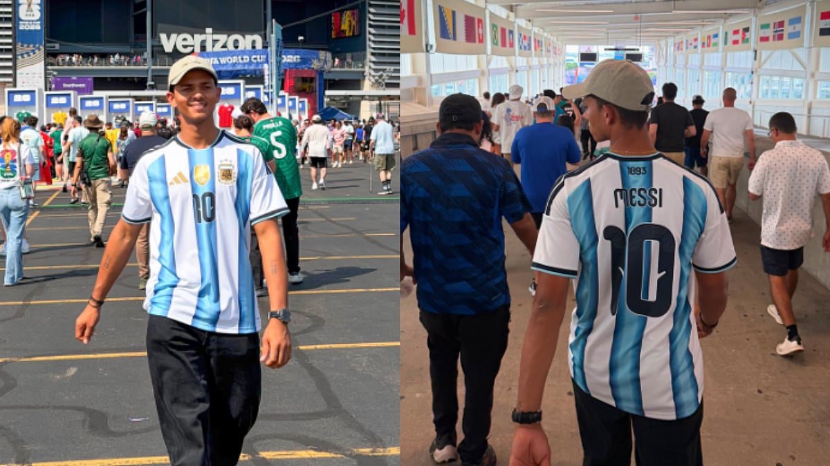 Yashasvi Jaiswal Wears 'Lionel Messi' Jersey While Attending Argentina vs Jordan FIFA World Cup Match