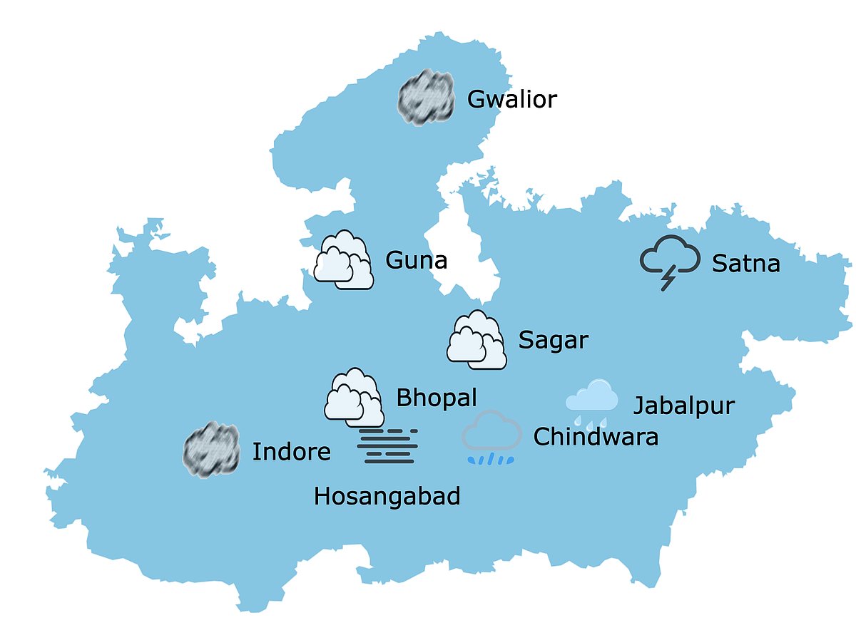 Weather in Madhya Pradesh at 10 am