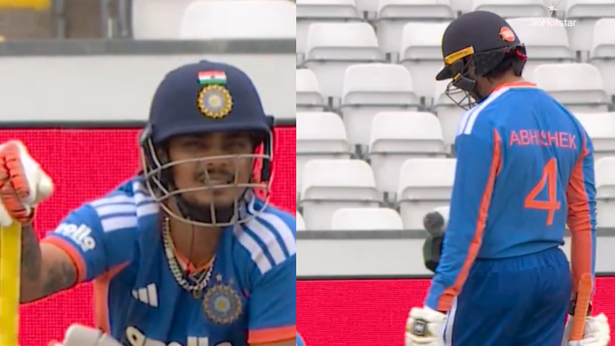 'Kya Kar Raha Hai Yaar?': Abhishek Sharma's Frustration Boils Over At Ishan Kishan After Costly Mix-Up During IND vs ENG 1st T20 | Video