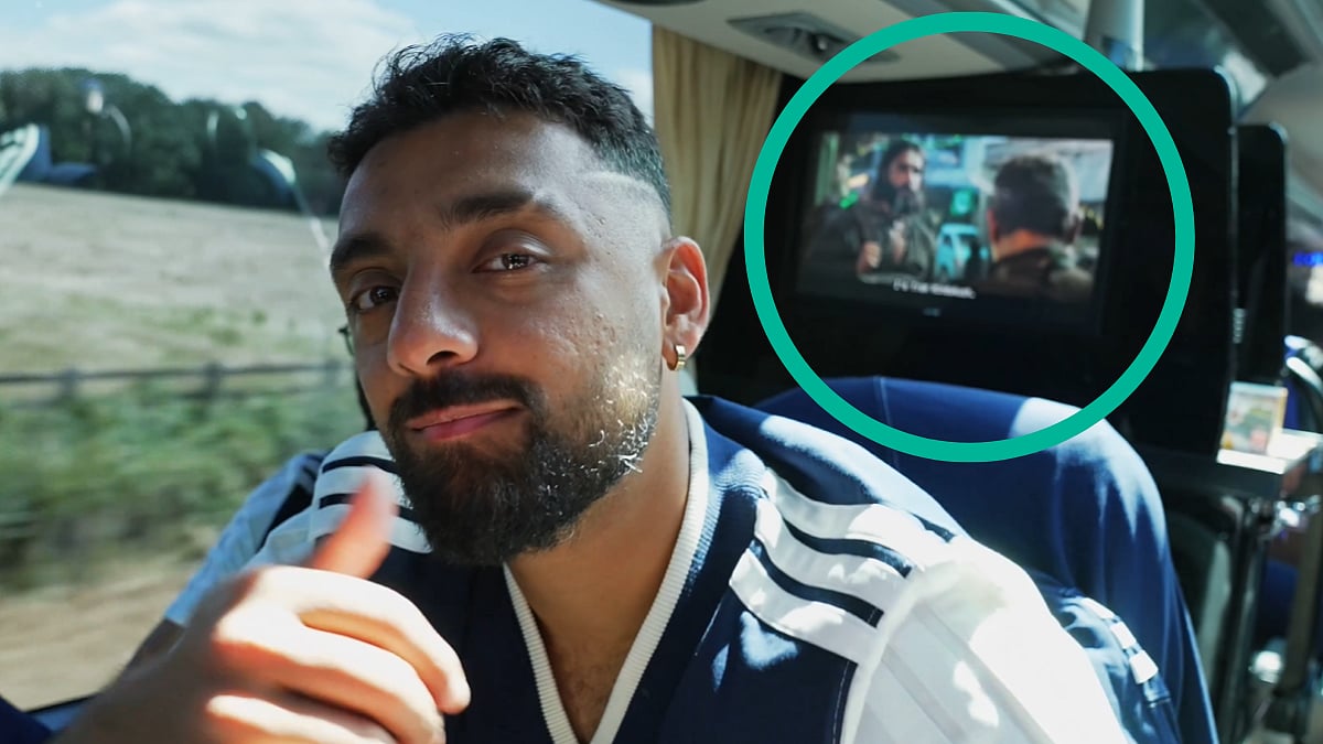 Team India Watches 'Dhurandhar' Movie On Bus Ride To Manchester Ahead Of 2nd T20I vs England | Video