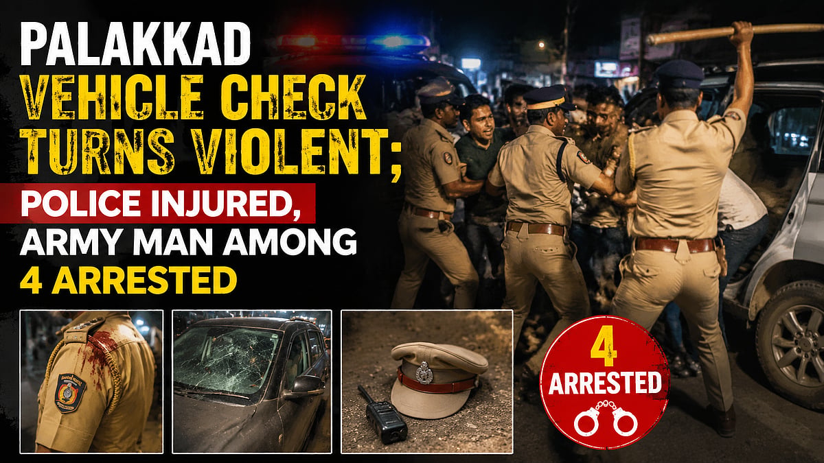 Palakkad Vehicle Check Turns Violent; Police Injured, Army Man Among 4 arrested