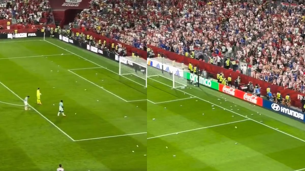 FIFA World Cup 2026: Croatia Supporters Throw Bottles On Pitch After VAR Overturns Dramatic Late Equaliser Against Portugal | Video