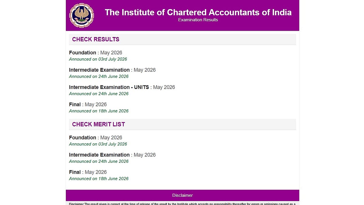 ICAI CA Foundation May 2026 Results OUT At icai.nic.in; Direct Link Here