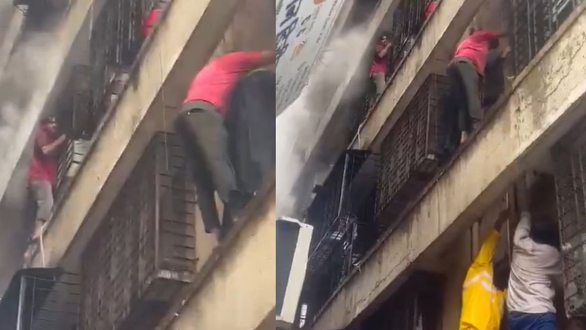 Mumbai Fire: Massive Blaze Engulfs SRA Building In Andheri West, Video Shows Residents Screaming For Help
