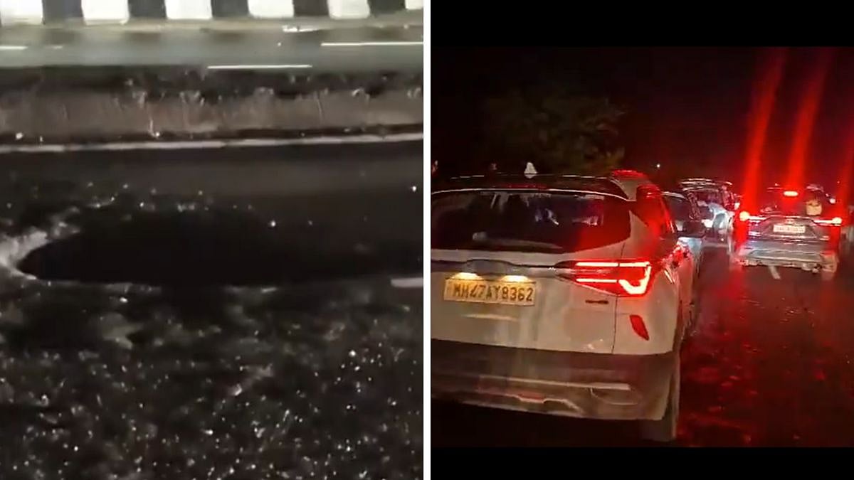 Mumbai-Ahmedabad Highway: Over 15 Vehicles Damaged In Chain Accident Near Palghar After Pothole Triggers Tyre Bursts; VIDEOS