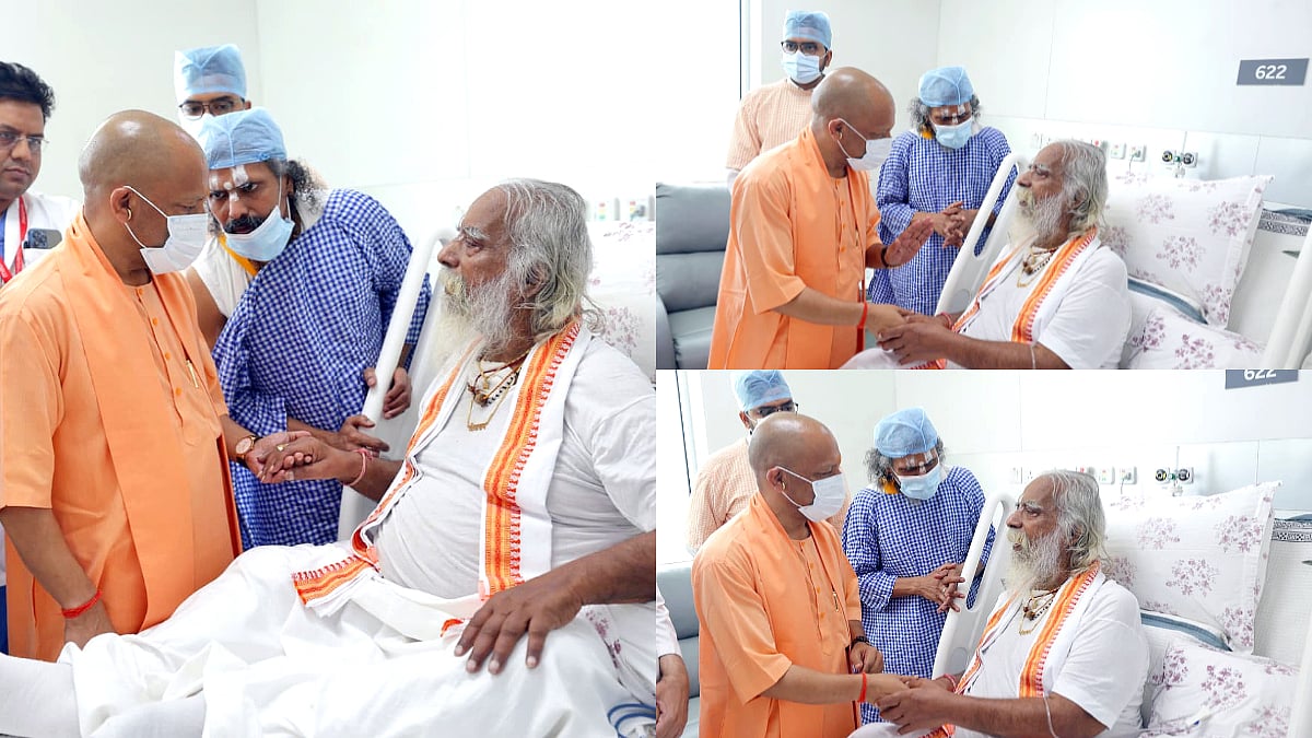Yogi Adityanath Visits Medanta Hospital In Lucknow, Enquires About Health Of Mahant Nritya Gopal Das